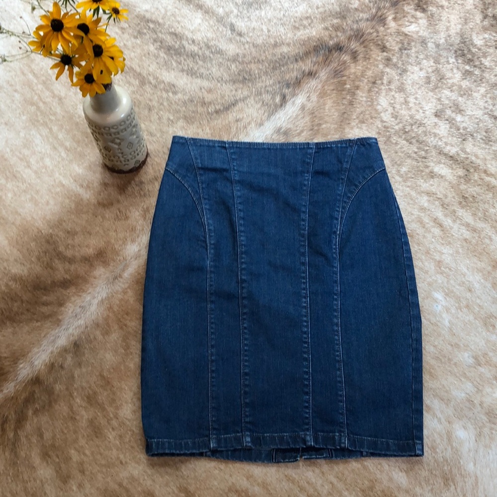 Ann Taylor Petite Denim Pencil Skirt